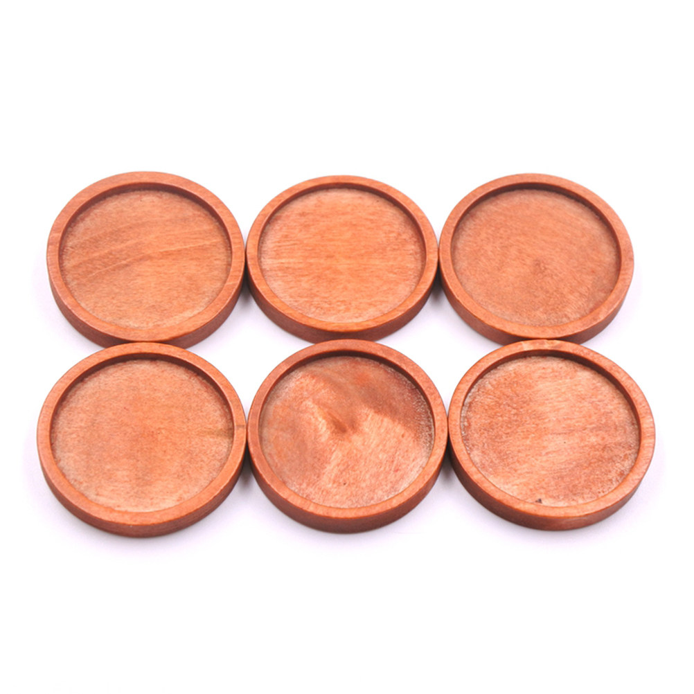 Resin Crafts Diy - 20 stuks ronde houten sieradenbakjes, blanco